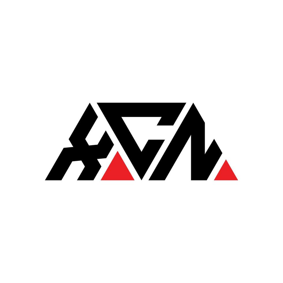 xcn-Dreieck-Buchstaben-Logo-Design mit Dreiecksform. Xcn-Dreieck-Logo-Design-Monogramm. xcn-Dreieck-Vektor-Logo-Vorlage mit roter Farbe. xcn dreieckiges Logo einfaches, elegantes und luxuriöses Logo. xcn vektor
