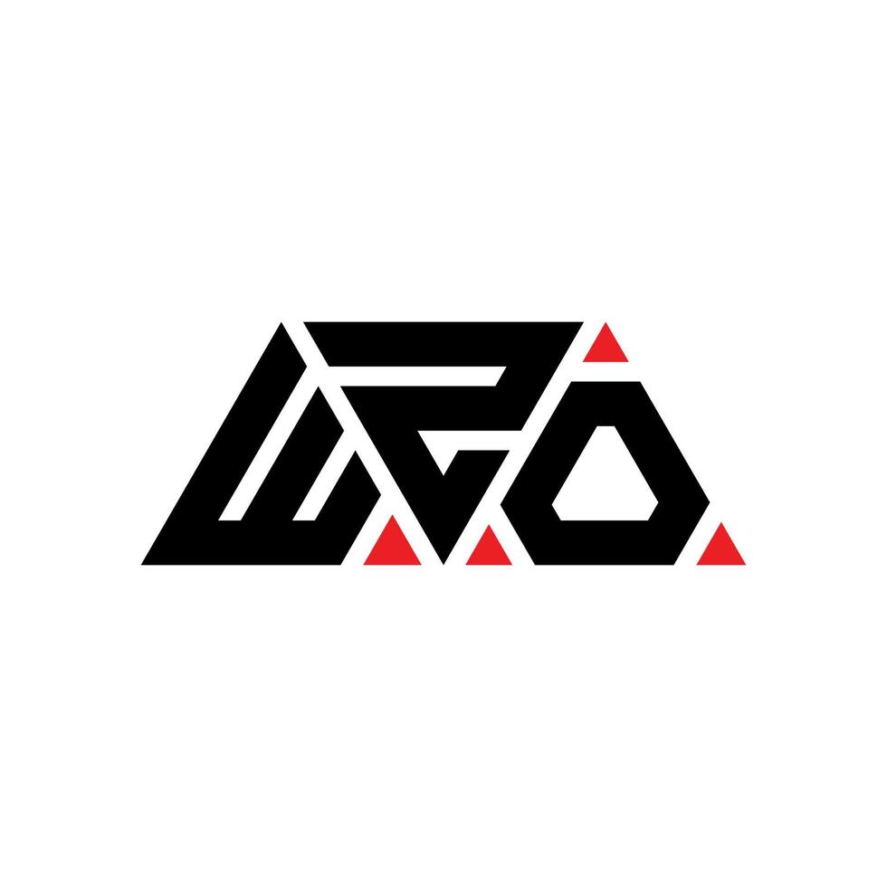 wzo Dreiecksbuchstaben-Logo-Design mit Dreiecksform. Wzo-Dreieck-Logo-Design-Monogramm. Wzo-Dreieck-Vektor-Logo-Vorlage mit roter Farbe. wzo dreieckiges Logo einfaches, elegantes und luxuriöses Logo. wso vektor
