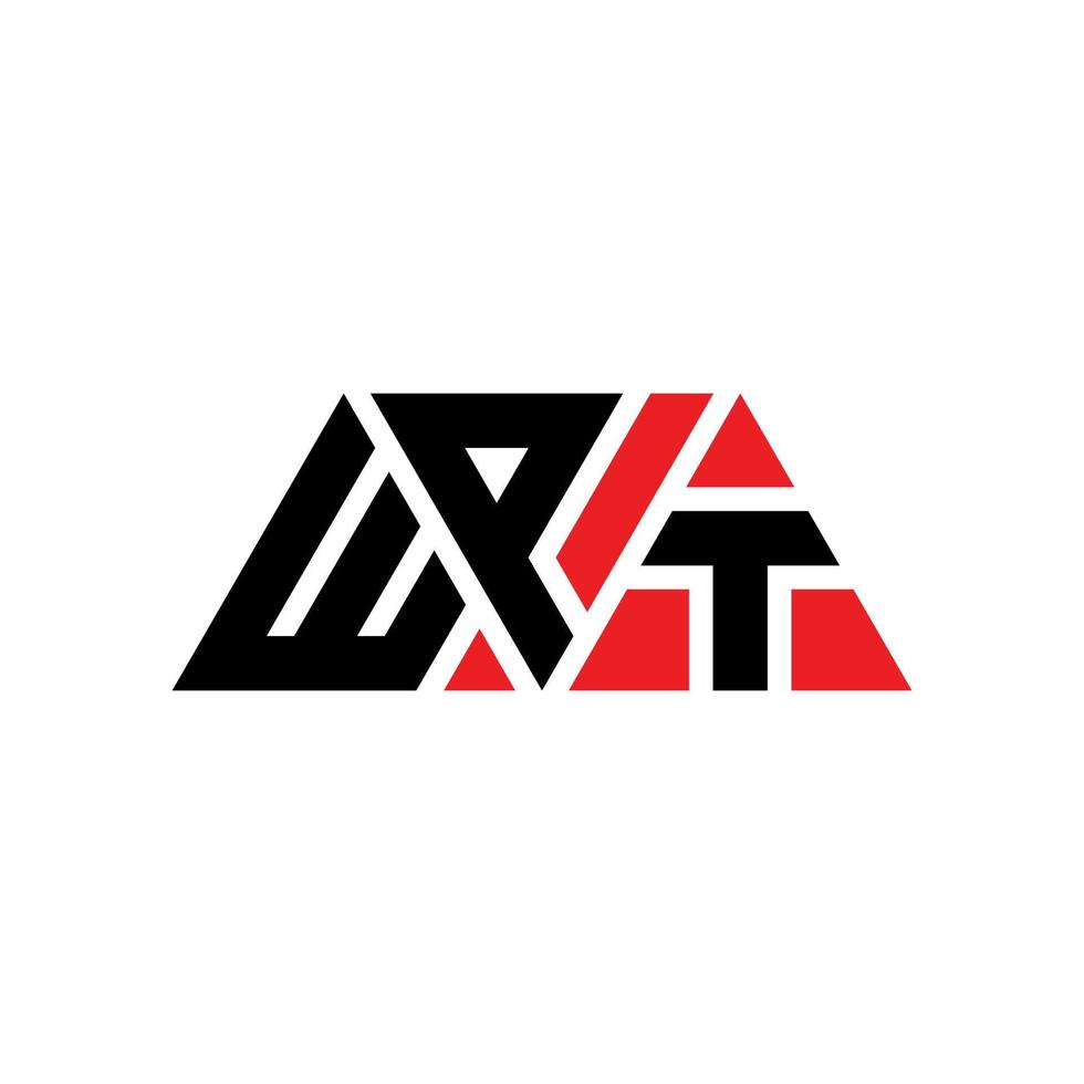 wpt-Dreieck-Buchstaben-Logo-Design mit Dreiecksform. wpt-Dreieck-Logo-Design-Monogramm. wpt-Dreieck-Vektor-Logo-Vorlage mit roter Farbe. wpt dreieckiges Logo einfaches, elegantes und luxuriöses Logo. wpt vektor