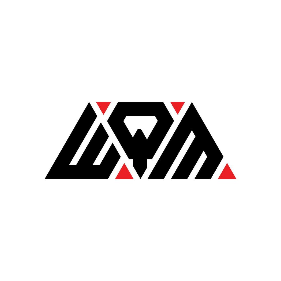 wqm Dreiecksbuchstaben-Logo-Design mit Dreiecksform. wqm-Dreieck-Logo-Design-Monogramm. wqm-Dreieck-Vektor-Logo-Vorlage mit roter Farbe. wqm dreieckiges Logo einfaches, elegantes und luxuriöses Logo. wqm vektor