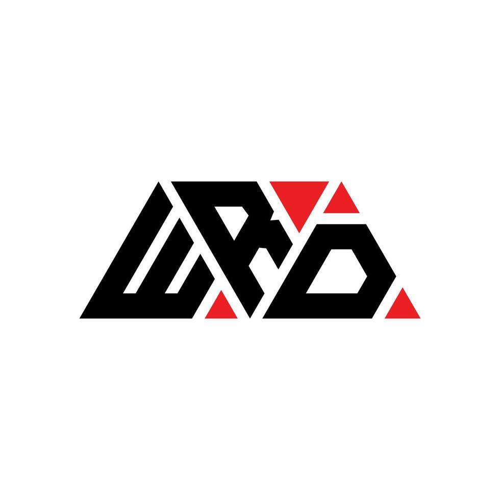 Wrd-Dreieck-Buchstaben-Logo-Design mit Dreiecksform. Wrd-Dreieck-Logo-Design-Monogramm. WRD-Dreieck-Vektor-Logo-Vorlage mit roter Farbe. wrd dreieckiges logo einfaches, elegantes und luxuriöses logo. würd vektor