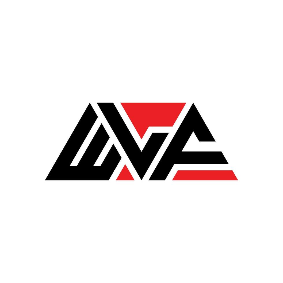 wlf-Dreieck-Buchstaben-Logo-Design mit Dreiecksform. Wlf-Dreieck-Logo-Design-Monogramm. Wlf-Dreieck-Vektor-Logo-Vorlage mit roter Farbe. wlf dreieckiges Logo einfaches, elegantes und luxuriöses Logo. wlf vektor