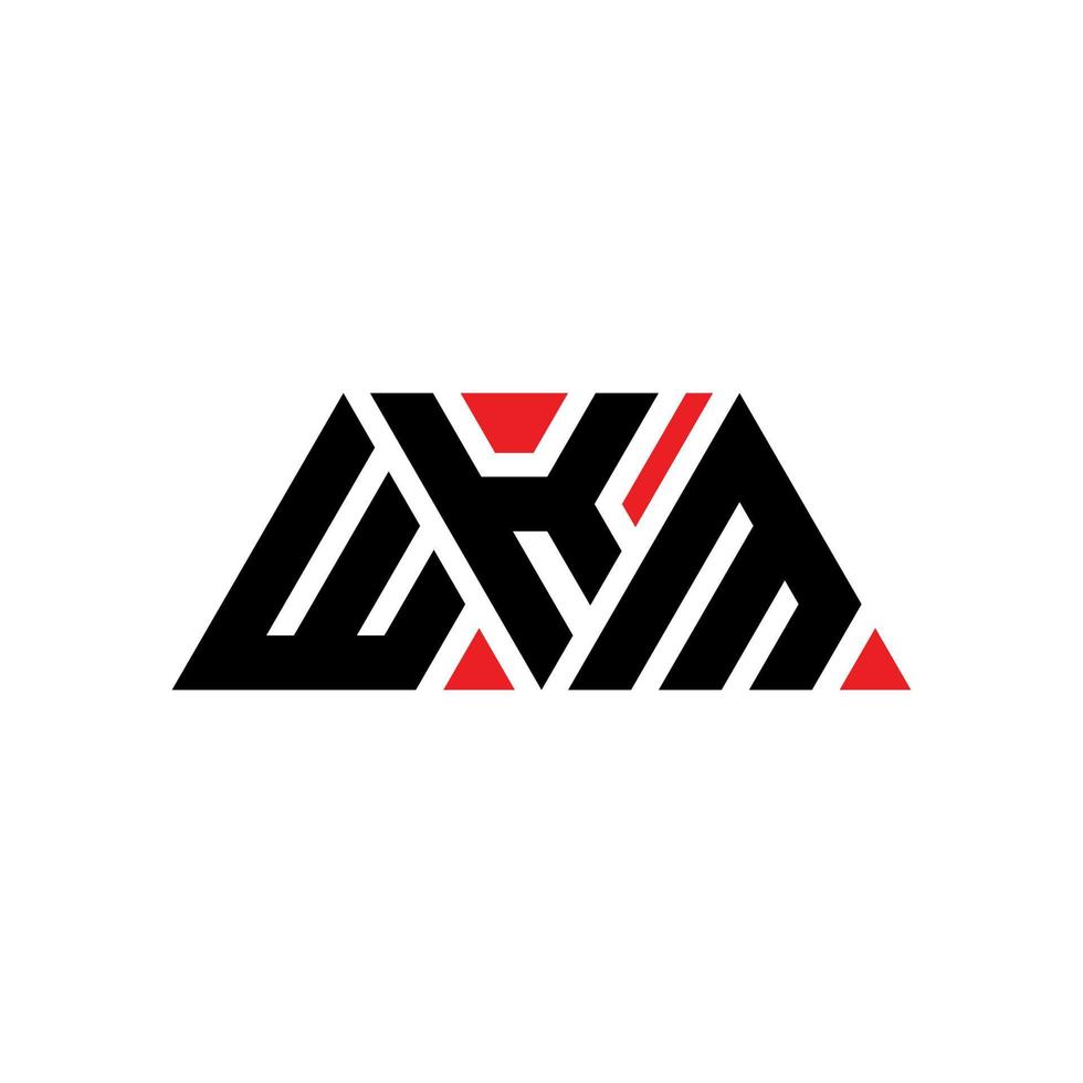wkm Dreiecksbuchstaben-Logo-Design mit Dreiecksform. wkm-Dreieck-Logo-Design-Monogramm. wkm-Dreieck-Vektor-Logo-Vorlage mit roter Farbe. wkm dreieckiges Logo einfaches, elegantes und luxuriöses Logo. Wo vektor