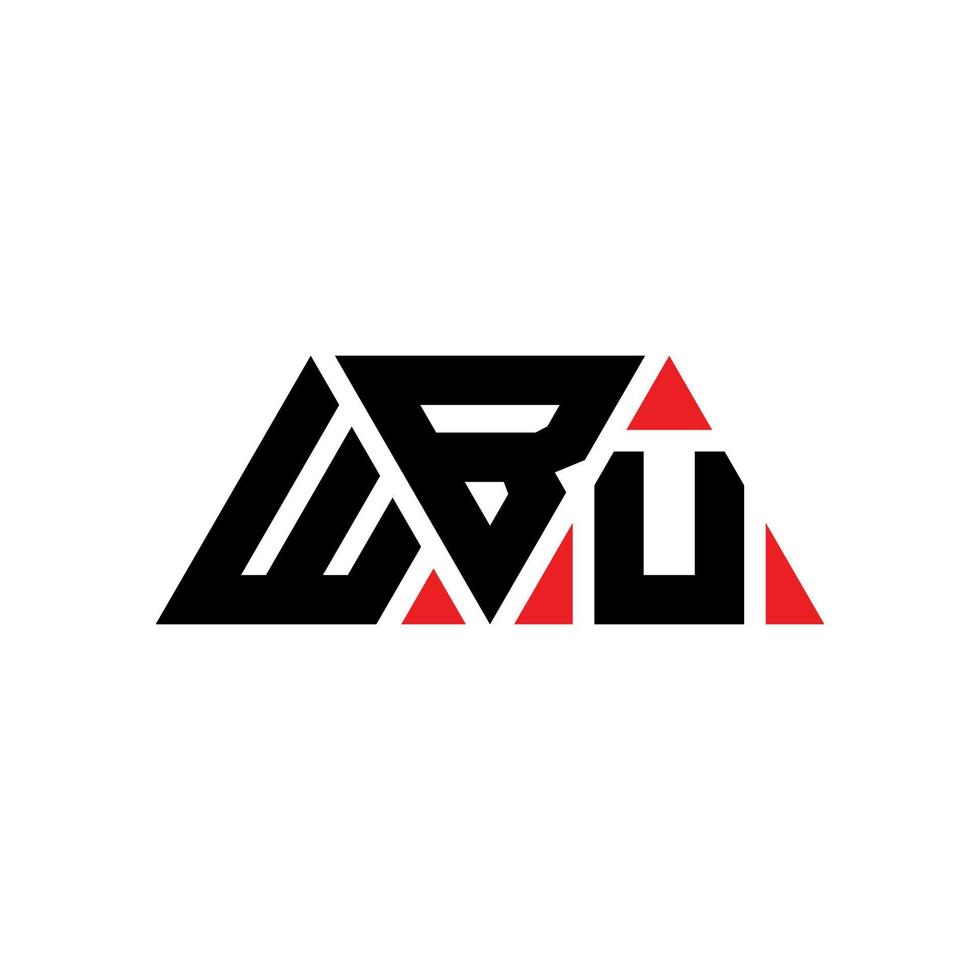 wbu Dreiecksbuchstaben-Logo-Design mit Dreiecksform. WBU-Dreieck-Logo-Design-Monogramm. WBU-Dreieck-Vektor-Logo-Vorlage mit roter Farbe. wbu dreieckiges Logo einfaches, elegantes und luxuriöses Logo. wbu vektor
