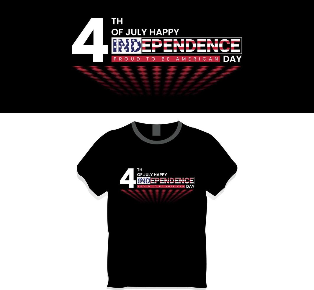 Fröhliches Unabhängigkeitstag-T-Shirt-Design vektor