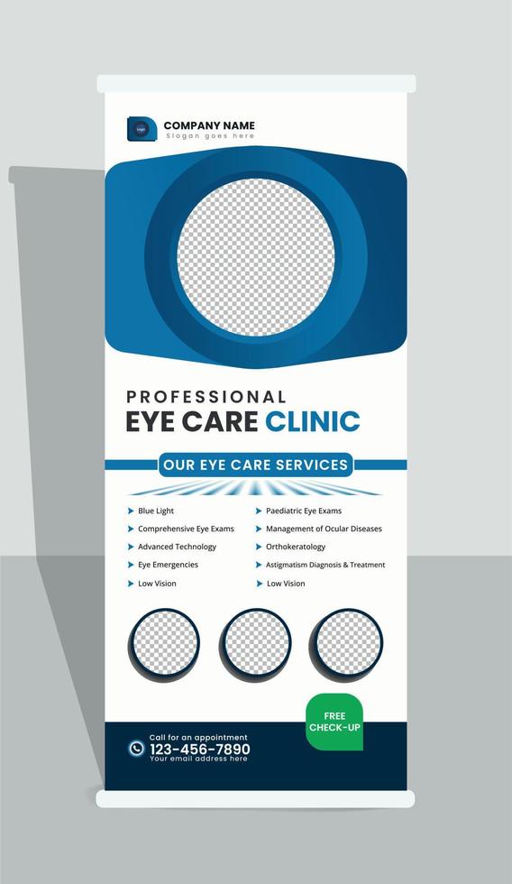 Rollup-Banner für Augenkliniken vektor