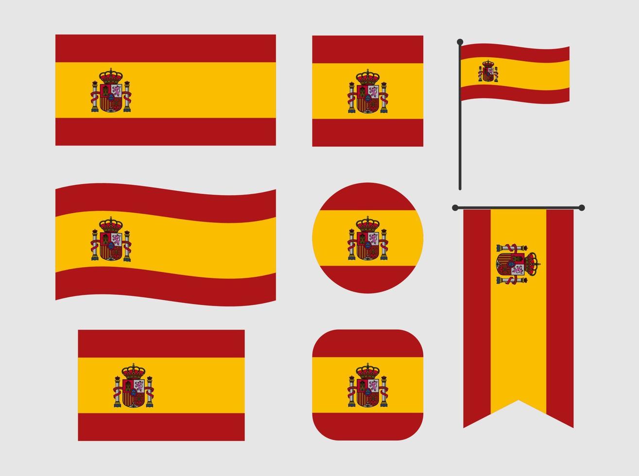 spanien flagg pack vektor