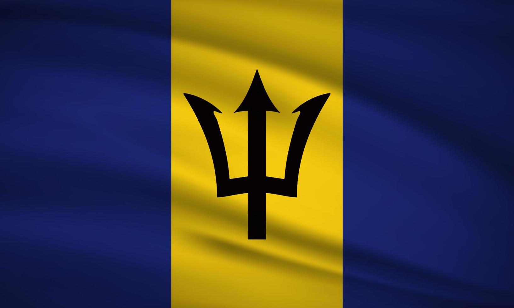 eleganter realistischer barbados-flaggenhintergrund. barbados unabhängigkeitstag design vektor