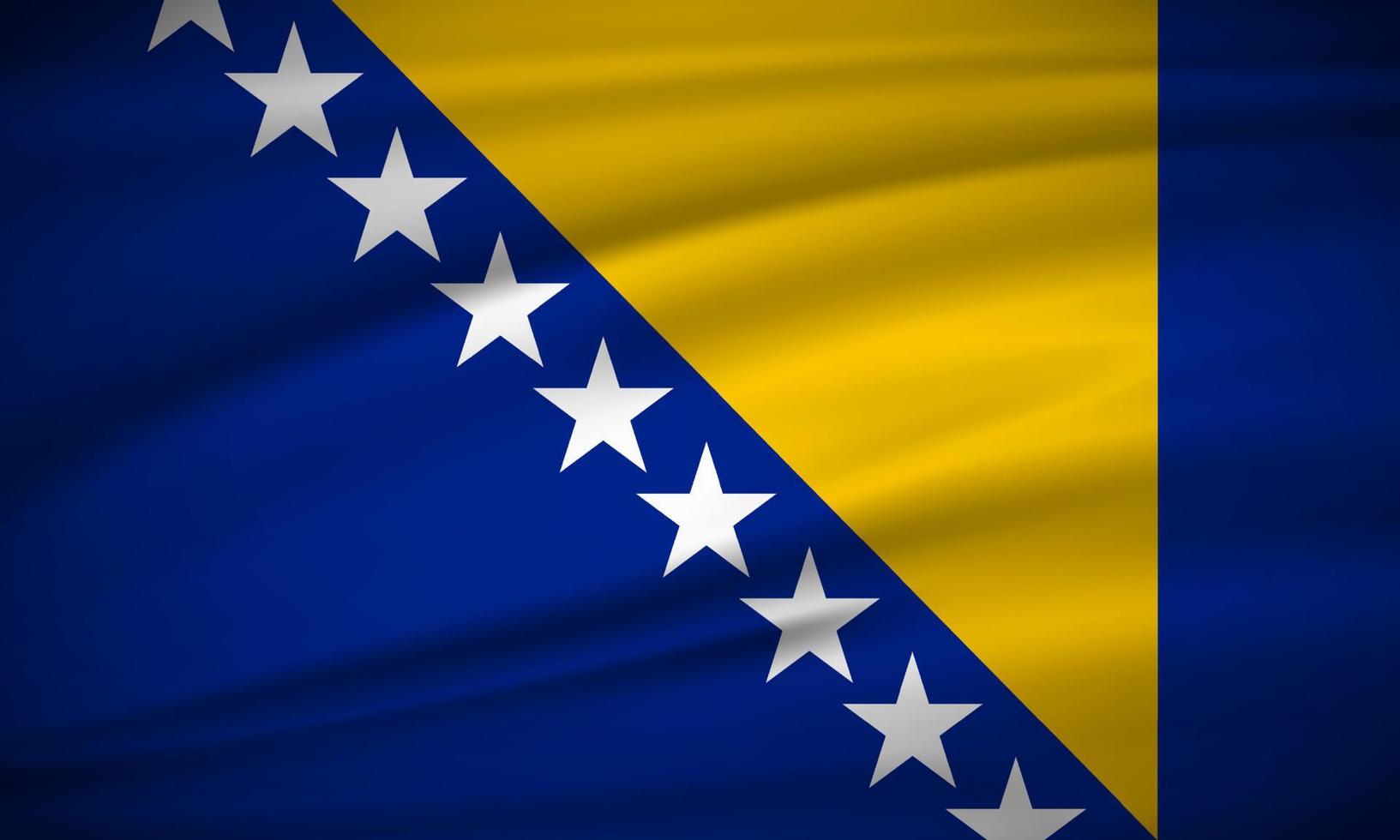 eleganter realistischer hintergrund der flagge von bosnien und herzegowina. bosnien unabhängigkeitstag design vektor
