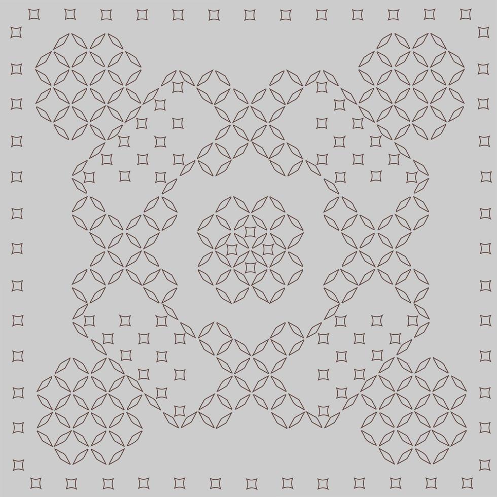 dekoratives Muster, Rautensilhouette. geometrischer hintergrund. isolierter Vektor