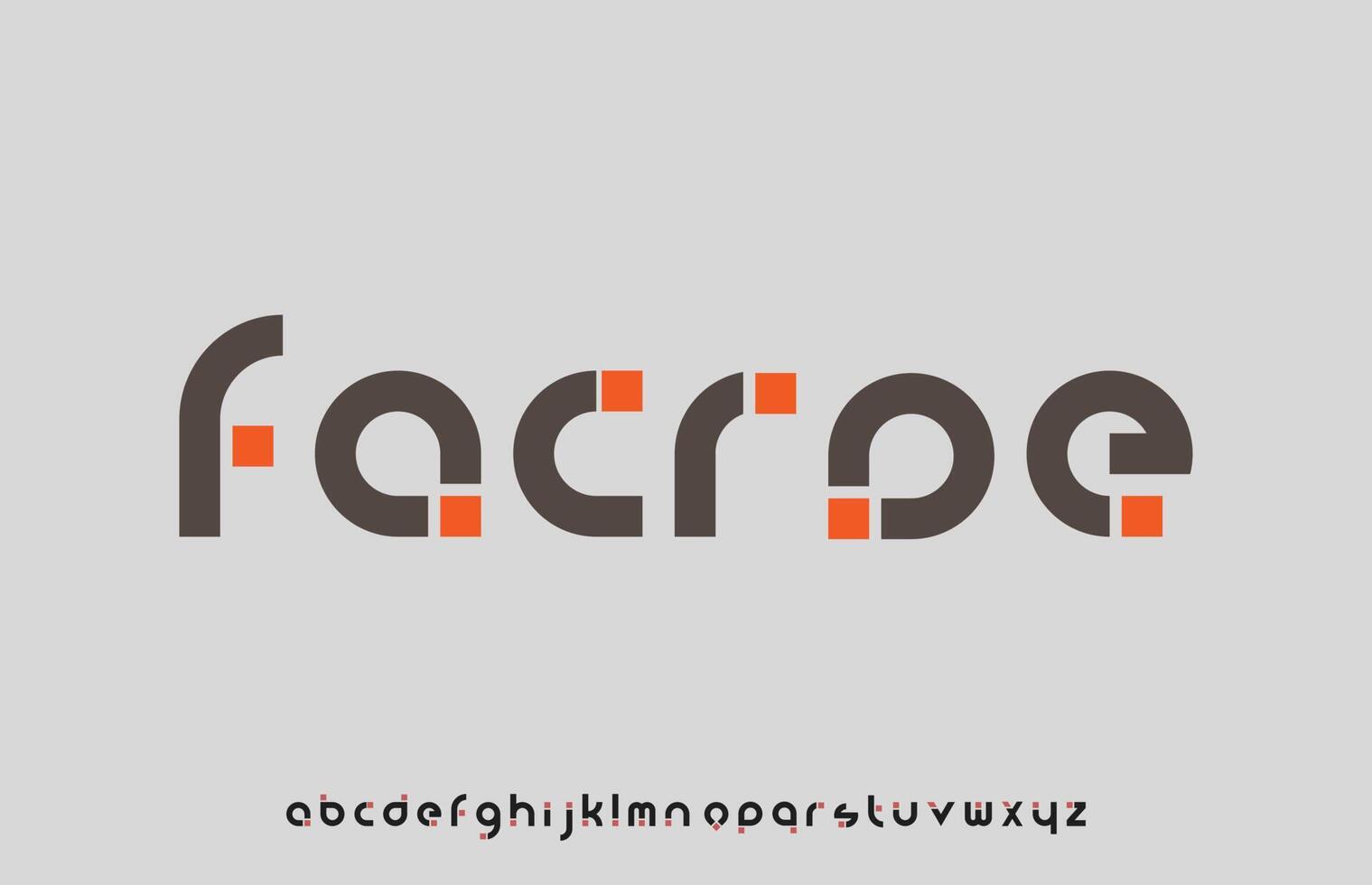 Minimales Logo-Design mit Punktkalligrafie-Buchstaben vektor