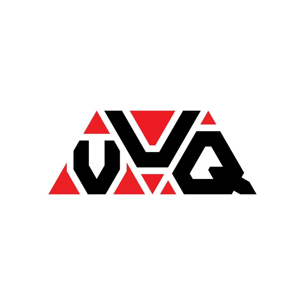 Vuq-Dreieck-Buchstaben-Logo-Design mit Dreiecksform. Vuq-Dreieck-Logo-Design-Monogramm. Vuq-Dreieck-Vektor-Logo-Vorlage mit roter Farbe. vuq dreieckiges Logo einfaches, elegantes und luxuriöses Logo. vuq vektor