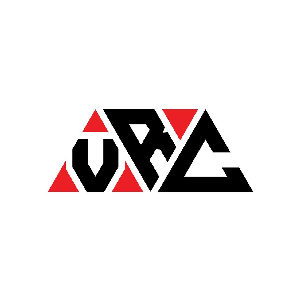 VRC-Dreieck-Buchstaben-Logo-Design mit Dreiecksform. VRC-Dreieck-Logo-Design-Monogramm. VRC-Dreieck-Vektor-Logo-Vorlage mit roter Farbe. vrc dreieckiges Logo einfaches, elegantes und luxuriöses Logo. vrc vektor