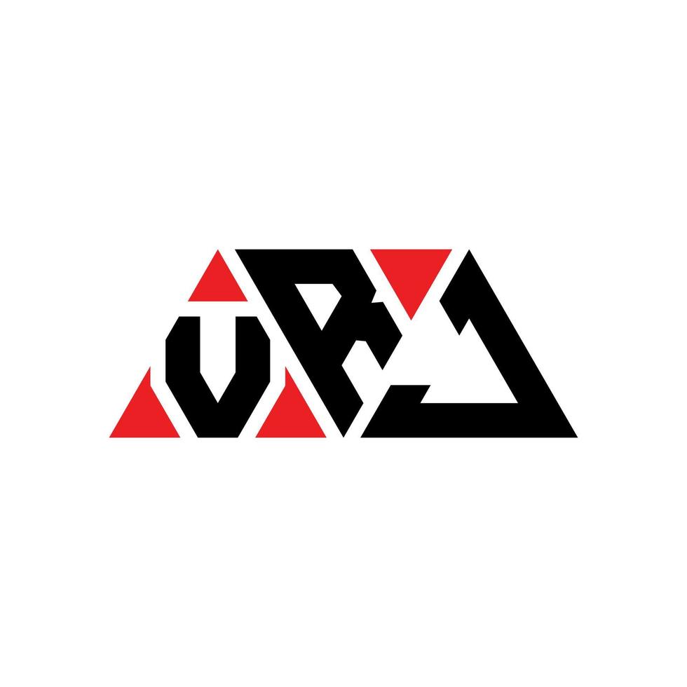 vrj Dreiecksbuchstaben-Logo-Design mit Dreiecksform. vrj-Dreieck-Logo-Design-Monogramm. vrj-Dreieck-Vektor-Logo-Vorlage mit roter Farbe. vrj dreieckiges Logo einfaches, elegantes und luxuriöses Logo. vrj vektor