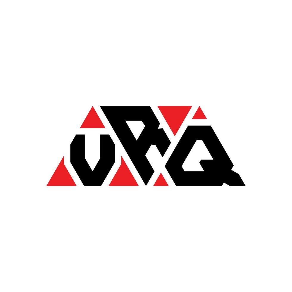 vrq-Dreieck-Buchstaben-Logo-Design mit Dreiecksform. vrq-Dreieck-Logo-Design-Monogramm. vrq-Dreieck-Vektor-Logo-Vorlage mit roter Farbe. vrq dreieckiges Logo einfaches, elegantes und luxuriöses Logo. vrq vektor