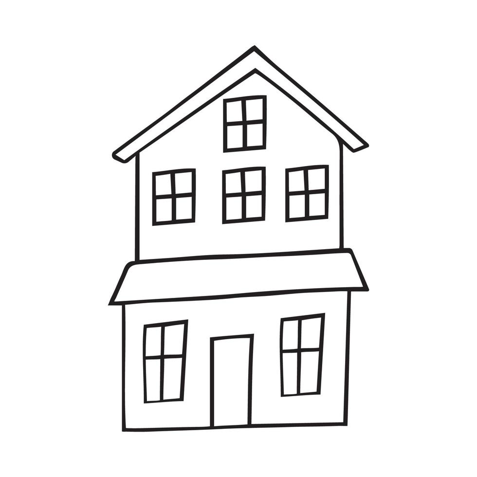 Haus im Doodle-Stil vektor