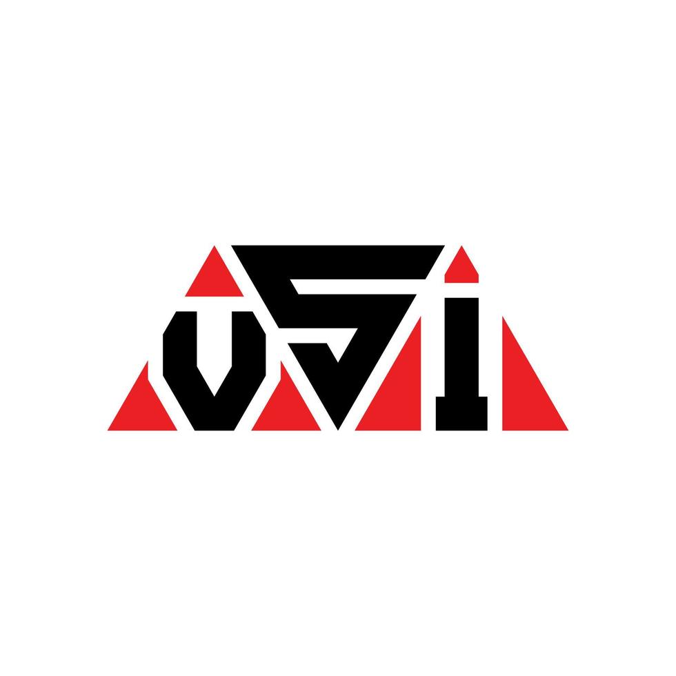 vsi Dreiecksbuchstaben-Logo-Design mit Dreiecksform. VSI-Dreieck-Logo-Design-Monogramm. Vsi-Dreieck-Vektor-Logo-Vorlage mit roter Farbe. vsi dreieckiges Logo einfaches, elegantes und luxuriöses Logo. vsi vektor
