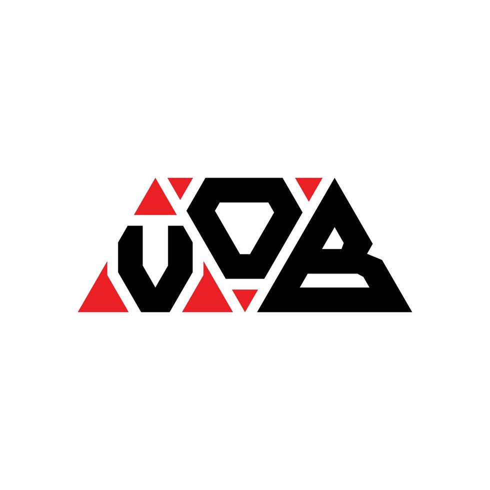 vob Dreiecksbuchstaben-Logo-Design mit Dreiecksform. VOB-Dreieck-Logo-Design-Monogramm. VOB-Dreieck-Vektor-Logo-Vorlage mit roter Farbe. vob dreieckiges Logo einfaches, elegantes und luxuriöses Logo. vob vektor
