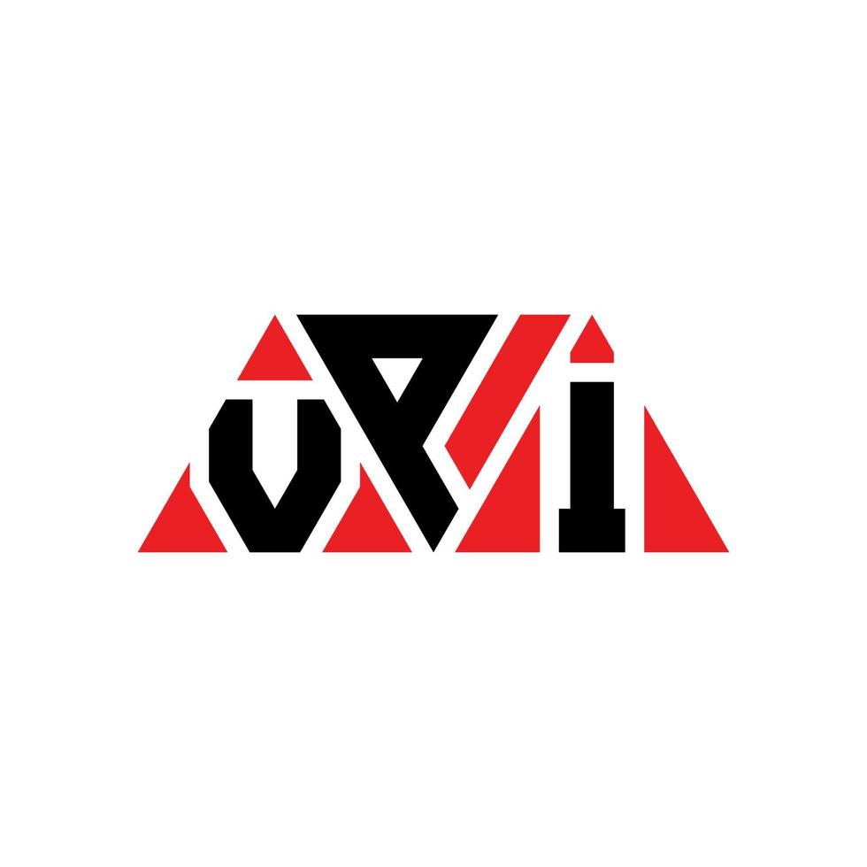 VPI-Dreieck-Buchstaben-Logo-Design mit Dreiecksform. VPI-Dreieck-Logo-Design-Monogramm. vpi-Dreieck-Vektor-Logo-Vorlage mit roter Farbe. vpi dreieckiges Logo einfaches, elegantes und luxuriöses Logo. vpi vektor