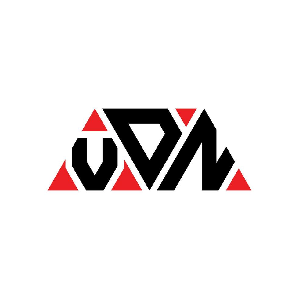 Vdn-Dreieck-Buchstaben-Logo-Design mit Dreiecksform. VDN-Dreieck-Logo-Design-Monogramm. Vdn-Dreieck-Vektor-Logo-Vorlage mit roter Farbe. vdn dreieckiges Logo einfaches, elegantes und luxuriöses Logo. vdn vektor