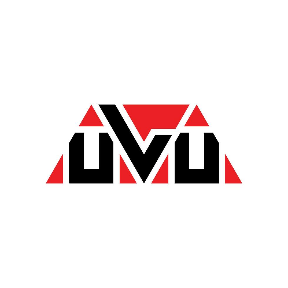 ulu-Dreieck-Buchstaben-Logo-Design mit Dreiecksform. Ulu-Dreieck-Logo-Design-Monogramm. Ulu-Dreieck-Vektor-Logo-Vorlage mit roter Farbe. ulu dreieckiges logo einfaches, elegantes und luxuriöses logo. ulu vektor