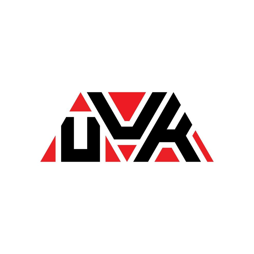 uuk-Dreieck-Buchstaben-Logo-Design mit Dreiecksform. UUK-Dreieck-Logo-Design-Monogramm. uuk-Dreieck-Vektor-Logo-Vorlage mit roter Farbe. uuk dreieckiges Logo einfaches, elegantes und luxuriöses Logo. uuk vektor