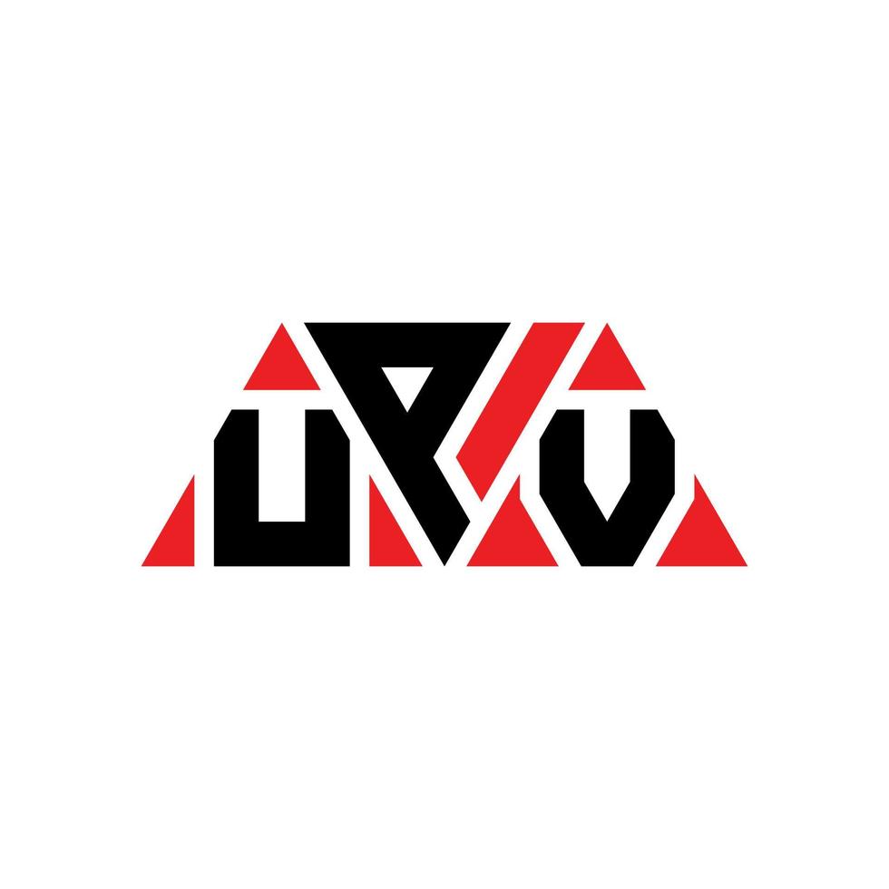 Upv-Dreieck-Buchstaben-Logo-Design mit Dreiecksform. Upv-Dreieck-Logo-Design-Monogramm. Upv-Dreieck-Vektor-Logo-Vorlage mit roter Farbe. Upv dreieckiges Logo einfaches, elegantes und luxuriöses Logo. aufwärts vektor