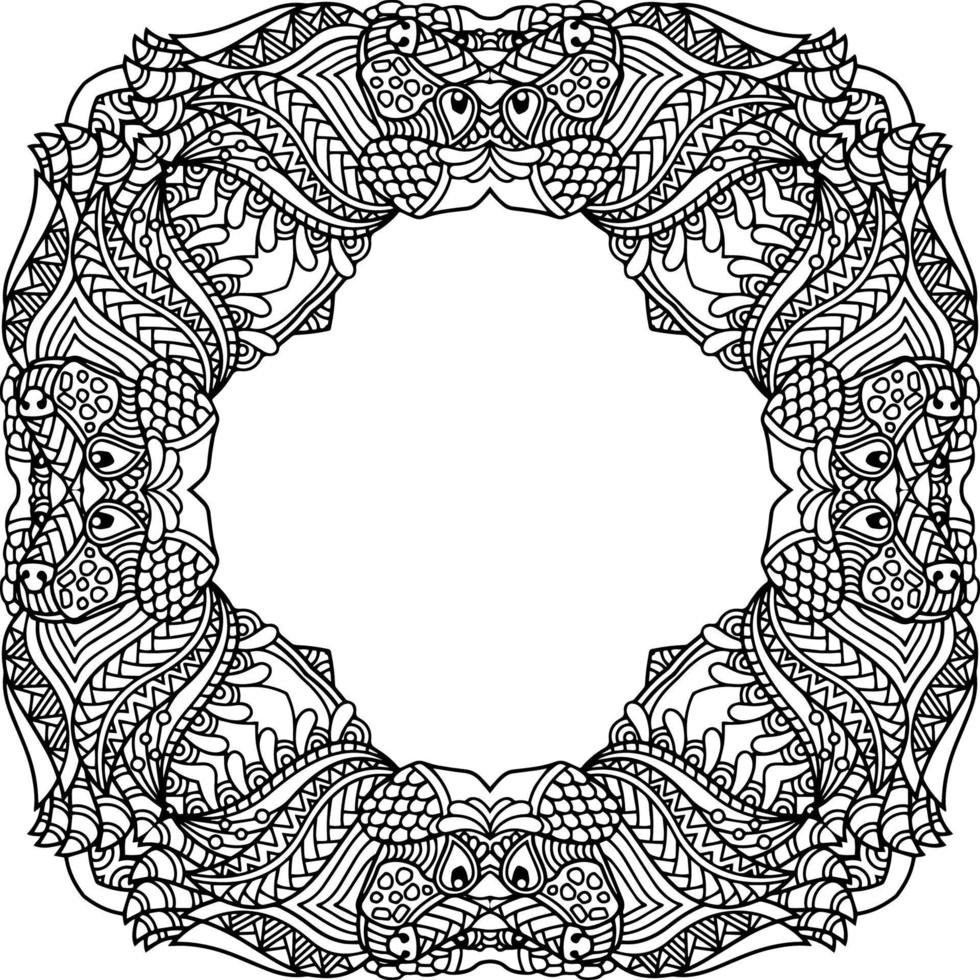 Mandala-Element für Malbuch vektor