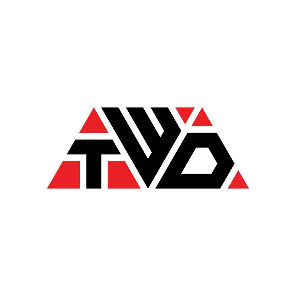 twd-Dreieck-Buchstaben-Logo-Design mit Dreiecksform. twd-Dreieck-Logo-Design-Monogramm. twd-Dreieck-Vektor-Logo-Vorlage mit roter Farbe. twd dreieckiges Logo einfaches, elegantes und luxuriöses Logo. twd vektor