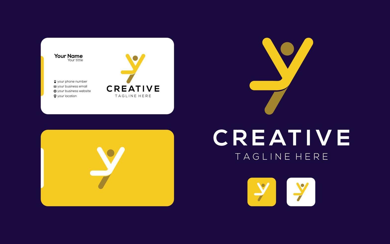 creative y logo letter logo design för ditt företag vektor