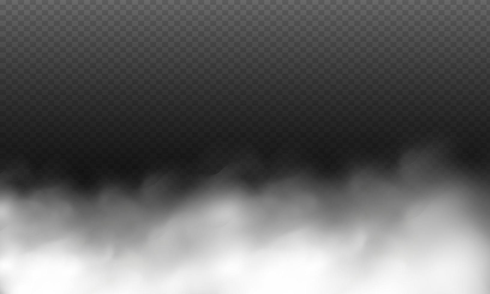 weiße Vektorbewölkung, Nebel oder Rauch auf dunklem kariertem Hintergrund. vektor