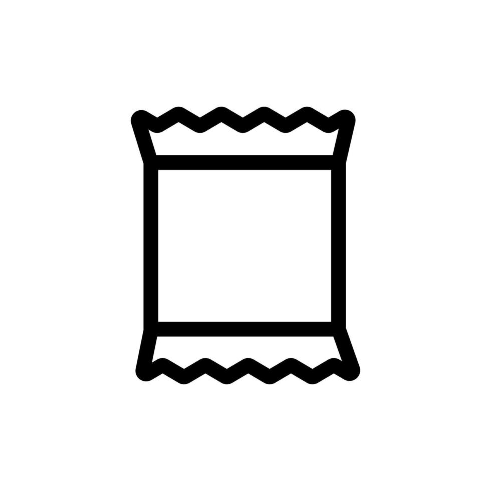 kakor i förpackningsikonen vektor. isolerade kontur symbol illustration vektor