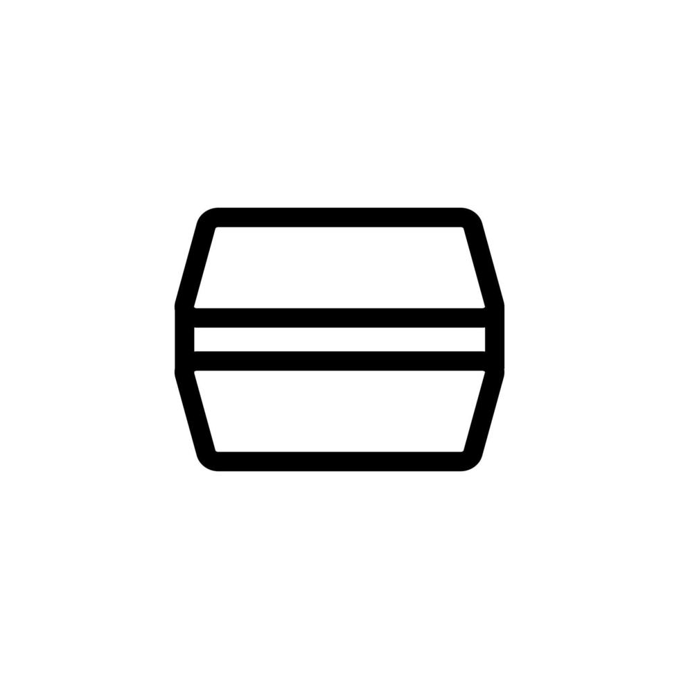 behållare för mat ikon vektor. isolerade kontur symbol illustration vektor