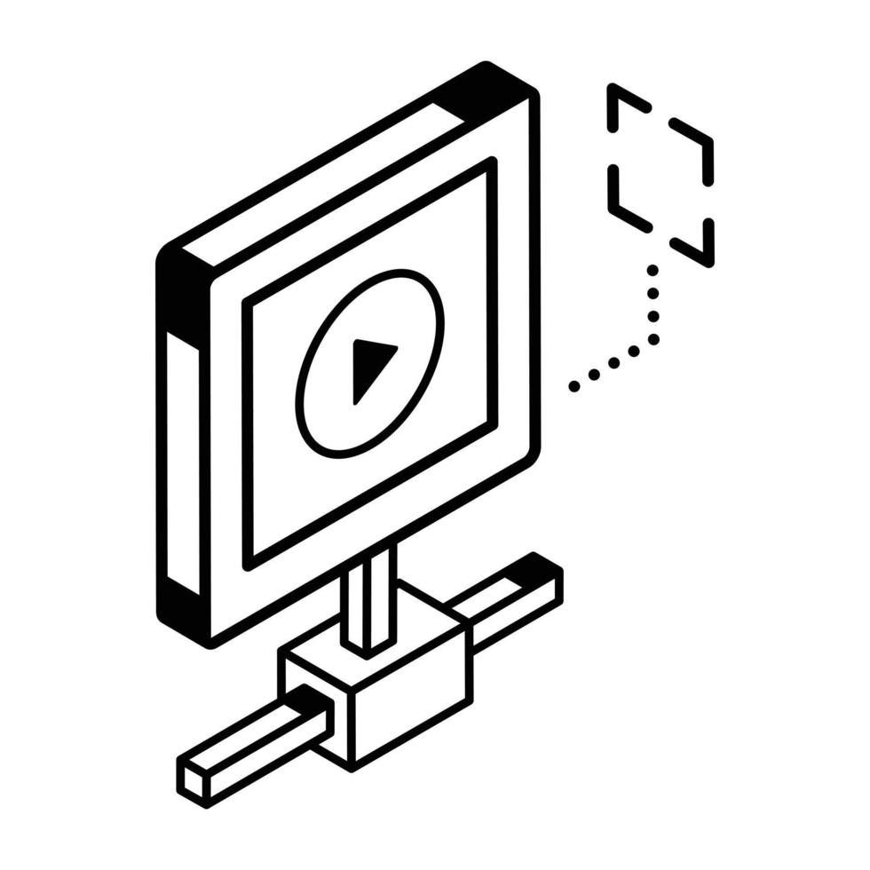 ein Symbol für Video-Share-Glyphen-Design vektor