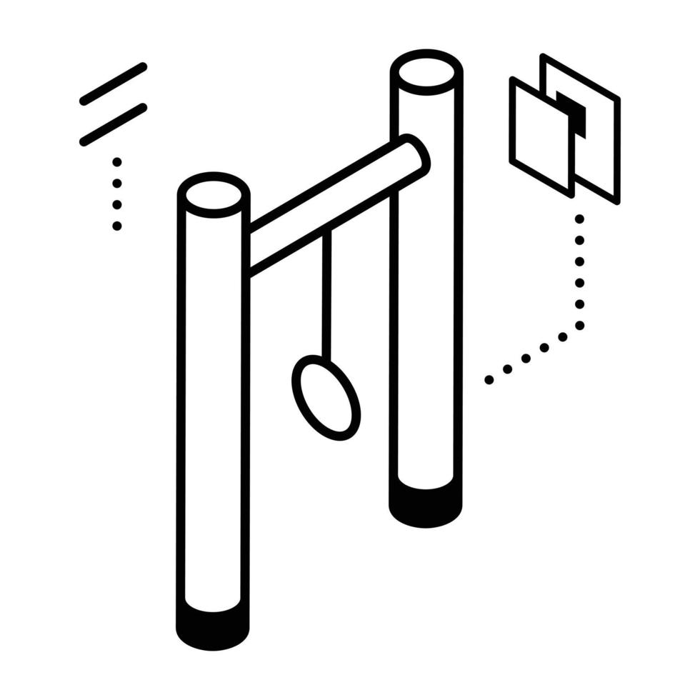 Gebrauchsfertig gefülltes Symbol des Turnrings vektor