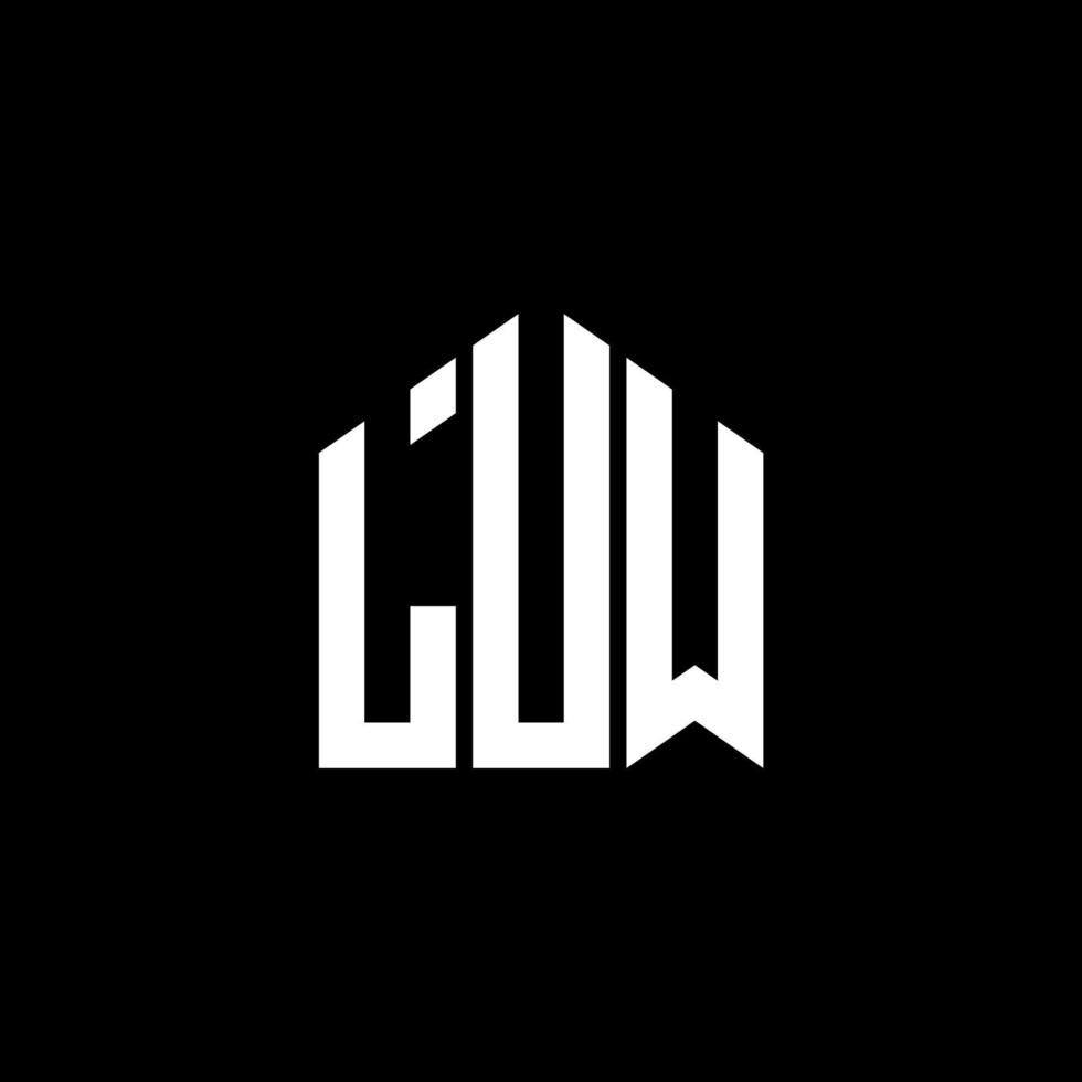 luw-Buchstaben-Design. luw-Buchstaben-Logo-Design auf schwarzem Hintergrund. luw kreative Initialen schreiben Logo-Konzept. luw-Buchstaben-Design. luw-Buchstaben-Logo-Design auf schwarzem Hintergrund. l vektor