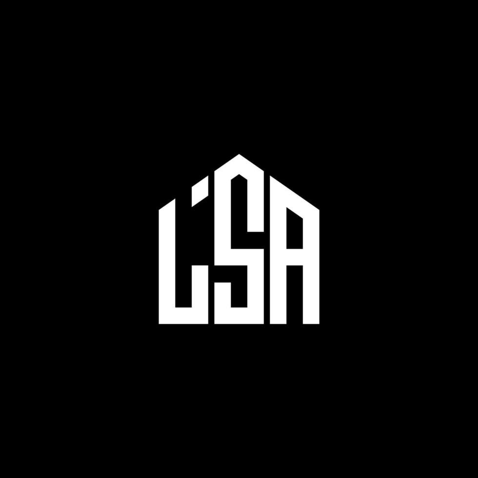 lsa letter design.lsa letter logo design på svart bakgrund. lsa kreativa initialer bokstavslogotyp koncept. lsa letter design.lsa letter logo design på svart bakgrund. l vektor