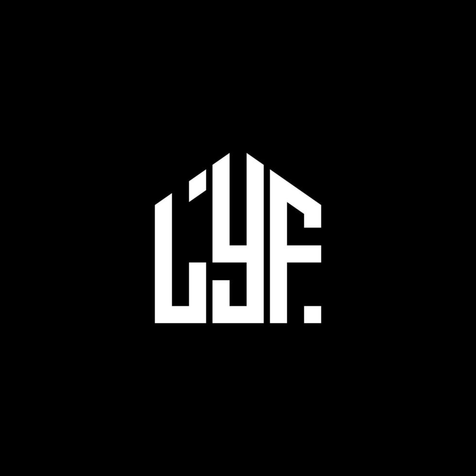 lyf-Buchstaben-Design.lyf-Buchstaben-Logo-Design auf schwarzem Hintergrund. lyf kreative Initialen schreiben Logo-Konzept. lyf-Buchstaben-Design.lyf-Buchstaben-Logo-Design auf schwarzem Hintergrund. l vektor