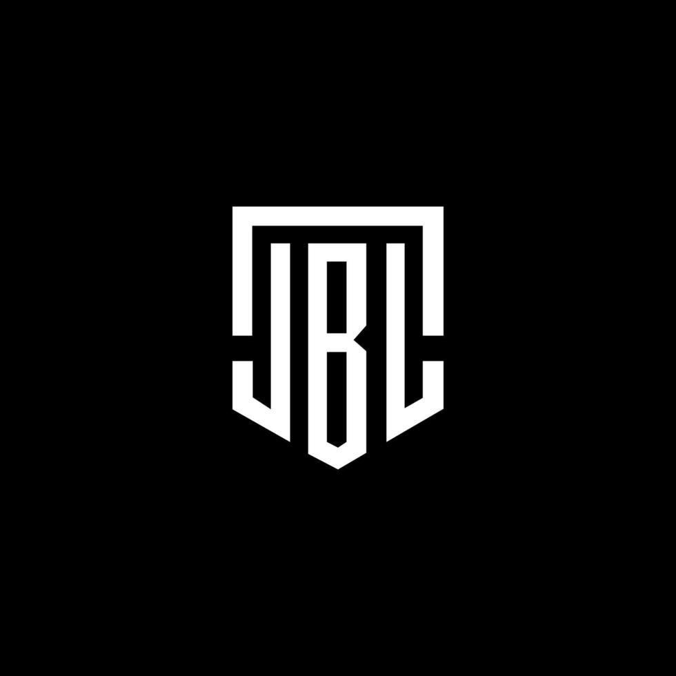 jbl brev logotyp design på svart bakgrund. jbl kreativa initialer brev logotyp koncept. jbl bokstavsdesign. vektor