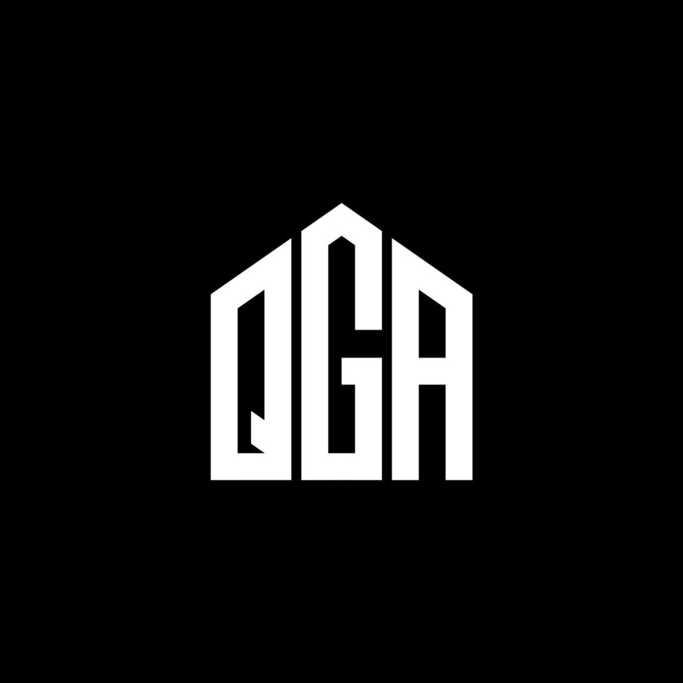 qga bokstav design.qga bokstav logo design på svart bakgrund. qga kreativa initialer brev logotyp koncept. qga bokstav design.qga bokstav logo design på svart bakgrund. q vektor