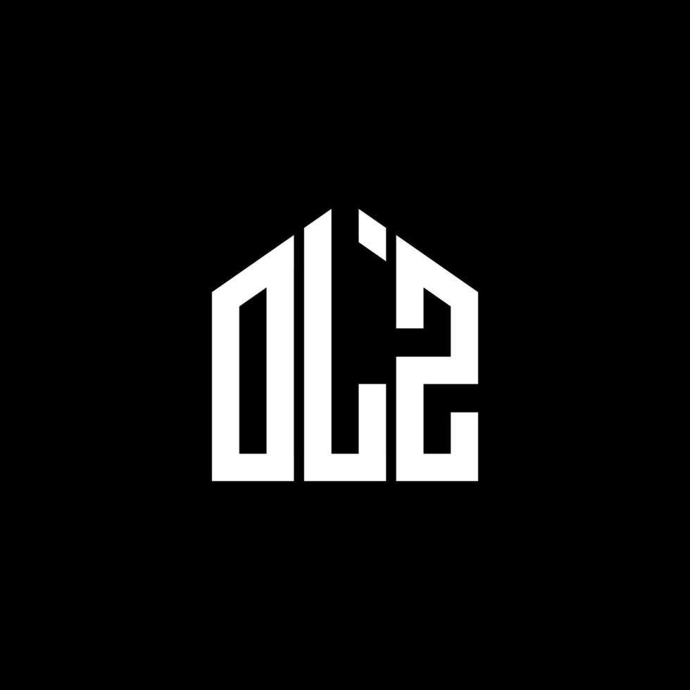 olz brev logotyp design på svart bakgrund. olz kreativa initialer brev logotyp koncept. olz bokstavsdesign. vektor