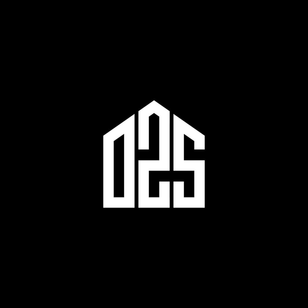 ozs-Buchstaben-Design. ozs-Brief-Logo-Design auf schwarzem Hintergrund. ozs kreative Initialen schreiben Logo-Konzept. ozs-Buchstaben-Design. ozs-Brief-Logo-Design auf schwarzem Hintergrund. Ö vektor