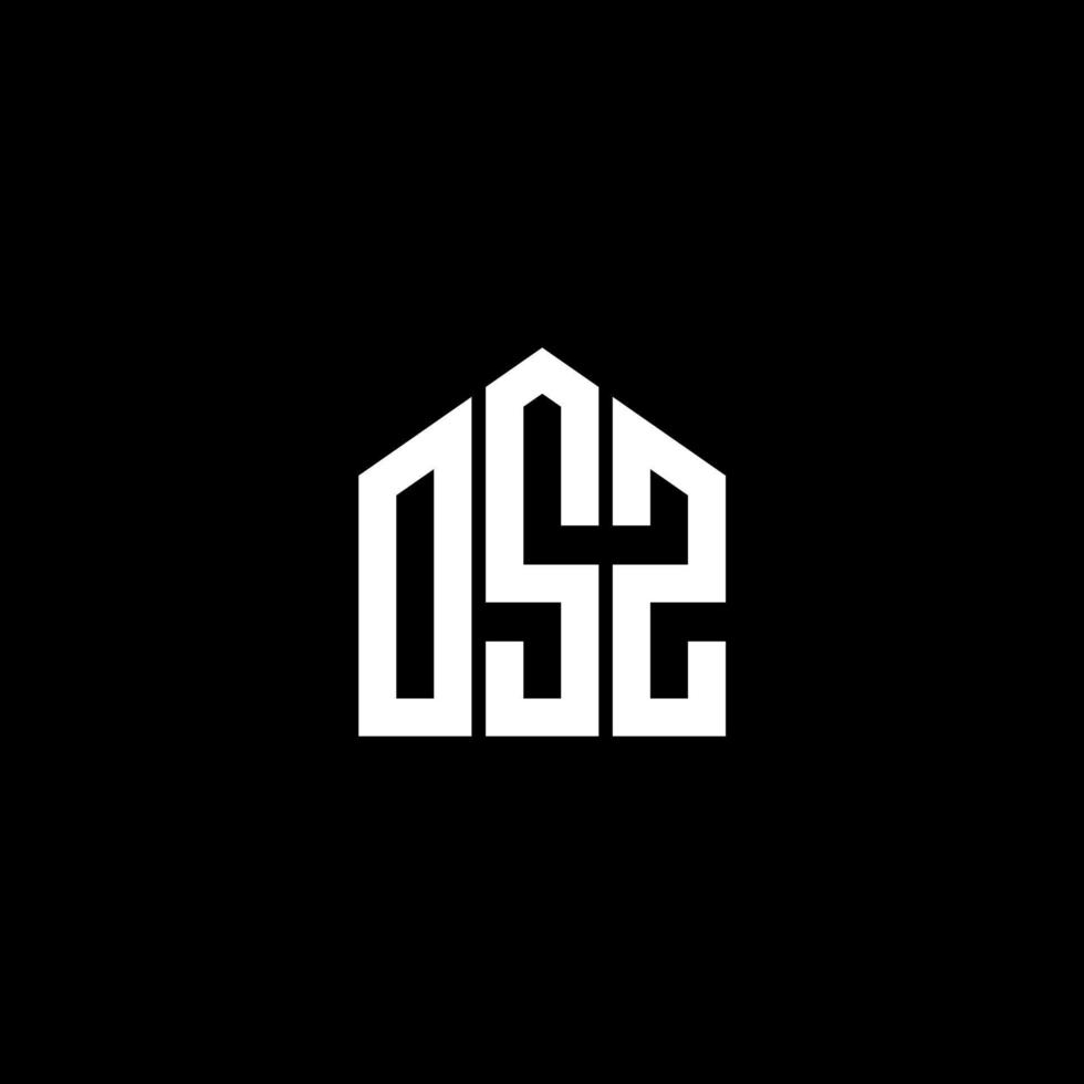 osz brev logotyp design på svart bakgrund. osz kreativa initialer brev logotyp koncept. osz bokstavsdesign. vektor