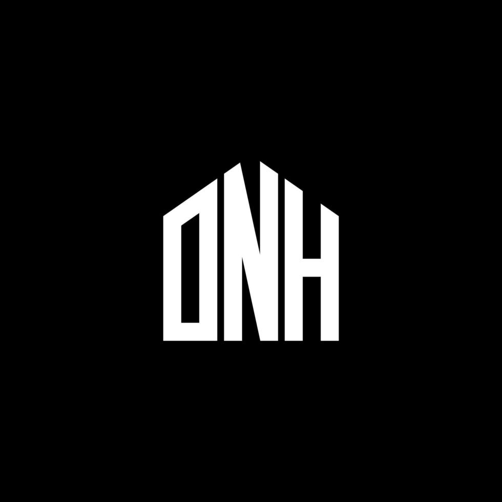 onh-Buchstaben-Design.onh-Buchstaben-Logo-Design auf schwarzem Hintergrund. Onh kreatives Initialen-Buchstaben-Logo-Konzept. onh-Buchstaben-Design.onh-Buchstaben-Logo-Design auf schwarzem Hintergrund. Ö vektor