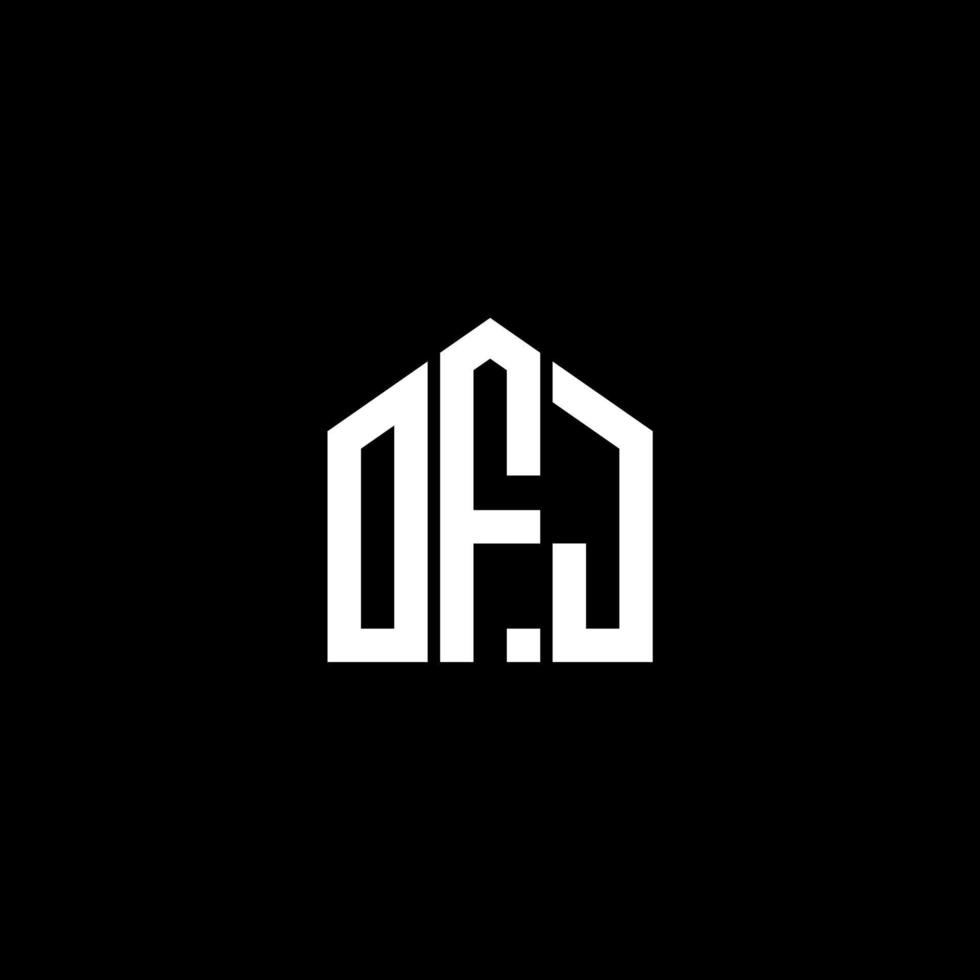 ofj-Buchstaben-Design.ofj-Buchstaben-Logo-Design auf schwarzem Hintergrund. ofj kreative Initialen schreiben Logo-Konzept. ofj-Buchstaben-Design.ofj-Buchstaben-Logo-Design auf schwarzem Hintergrund. Ö vektor