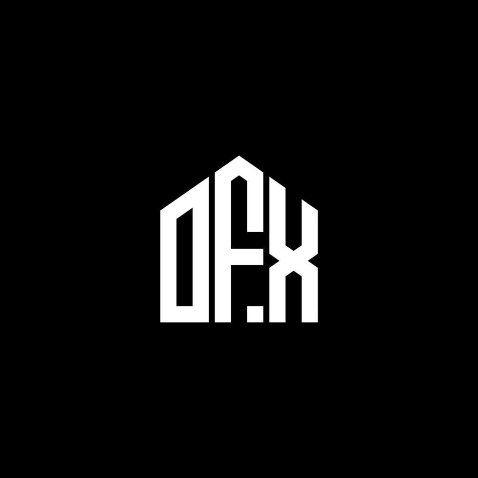 xx-Buchstaben-Logo-Design auf schwarzem Hintergrund. ofx kreatives Initialen-Buchstaben-Logo-Konzept. Offx-Buchstaben-Design. vektor