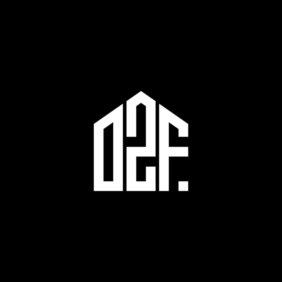 ozf-Buchstaben-Design. ozf-Brief-Logo-Design auf schwarzem Hintergrund. ozf kreative Initialen schreiben Logo-Konzept. ozf-Buchstaben-Design. ozf-Brief-Logo-Design auf schwarzem Hintergrund. Ö vektor