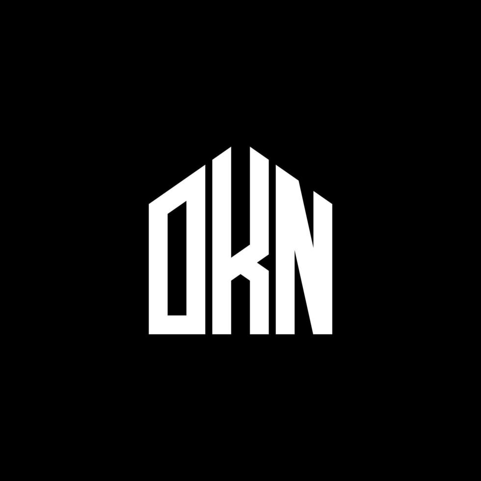 Okn-Buchstaben-Design. Okn-Brief-Logo-Design auf schwarzem Hintergrund. Okn kreative Initialen schreiben Logo-Konzept. Okn-Buchstaben-Design. Okn-Brief-Logo-Design auf schwarzem Hintergrund. Ö vektor