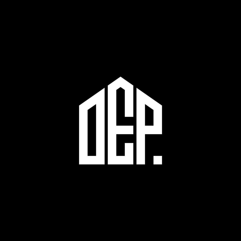 oep brev logotyp design på svart bakgrund. oep kreativa initialer brev logotyp koncept. oep brev design. vektor