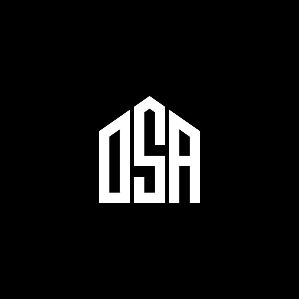 osa-buchstabe-logo-design auf schwarzem hintergrund. osa kreative Initialen schreiben Logo-Konzept. osa brief design.osa buchstabe logo design auf schwarzem hintergrund. Ö vektor